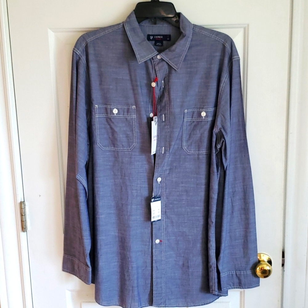 NWT Lg. Cremieux chambray shirt